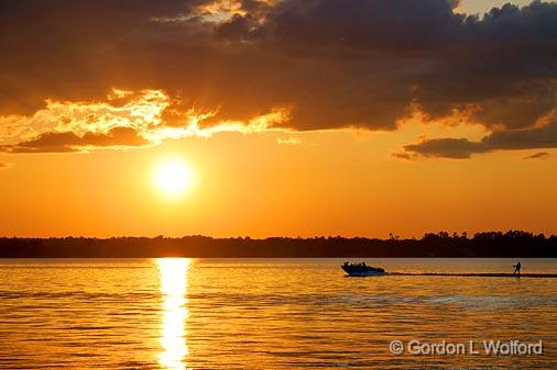 Sunset Water Skier_05268.jpg - Sturgeon Lake photographed near Lindsay, Ontario, Canada.